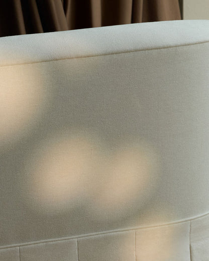 Close-up of a textured linen fabric surface